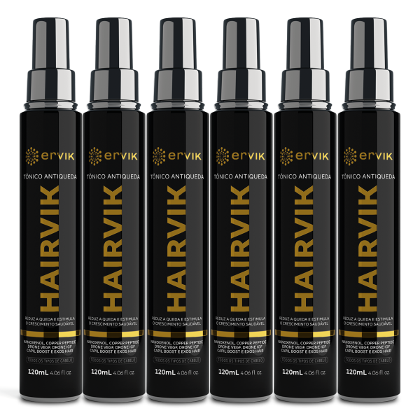 Kit Tônico Capilar Hairvik Masculino - 6 Unidades