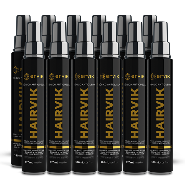 Kit Tônico Capilar Hairvik Masculino - 12 Unidades