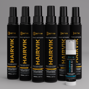 Kit Tônico Capilar Hairvik Masculino - 6 Unidades + Brinde: Blend Hairvik Barba